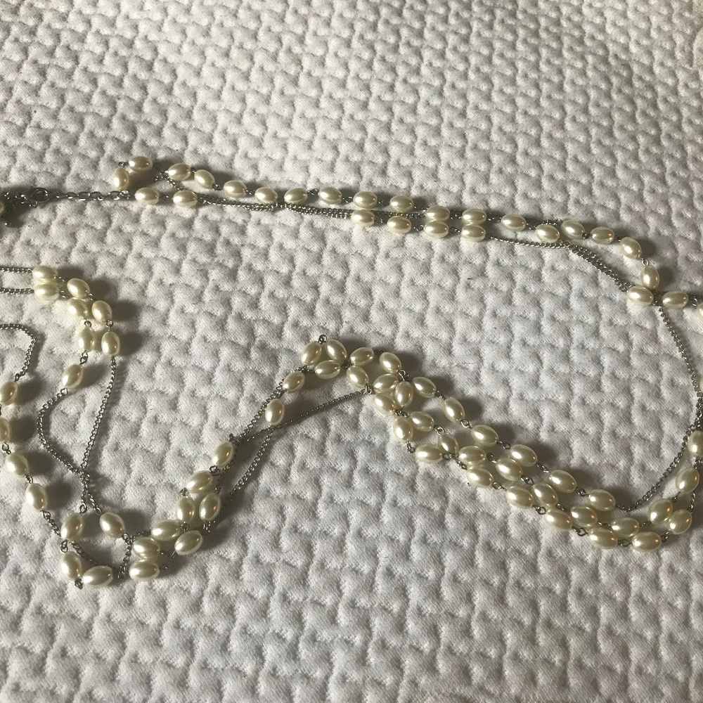 2/8, 3/11, or 4/14! Faux Pearl Beaded Necklace